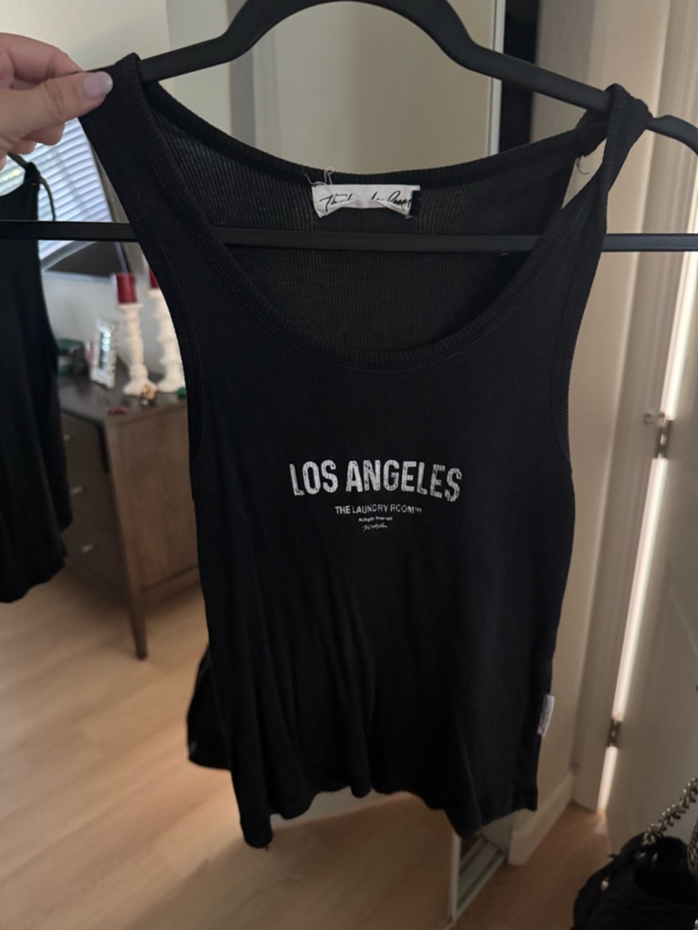 Todd Snyder Black 'Los Angeles' Ribbed Graphic Tank